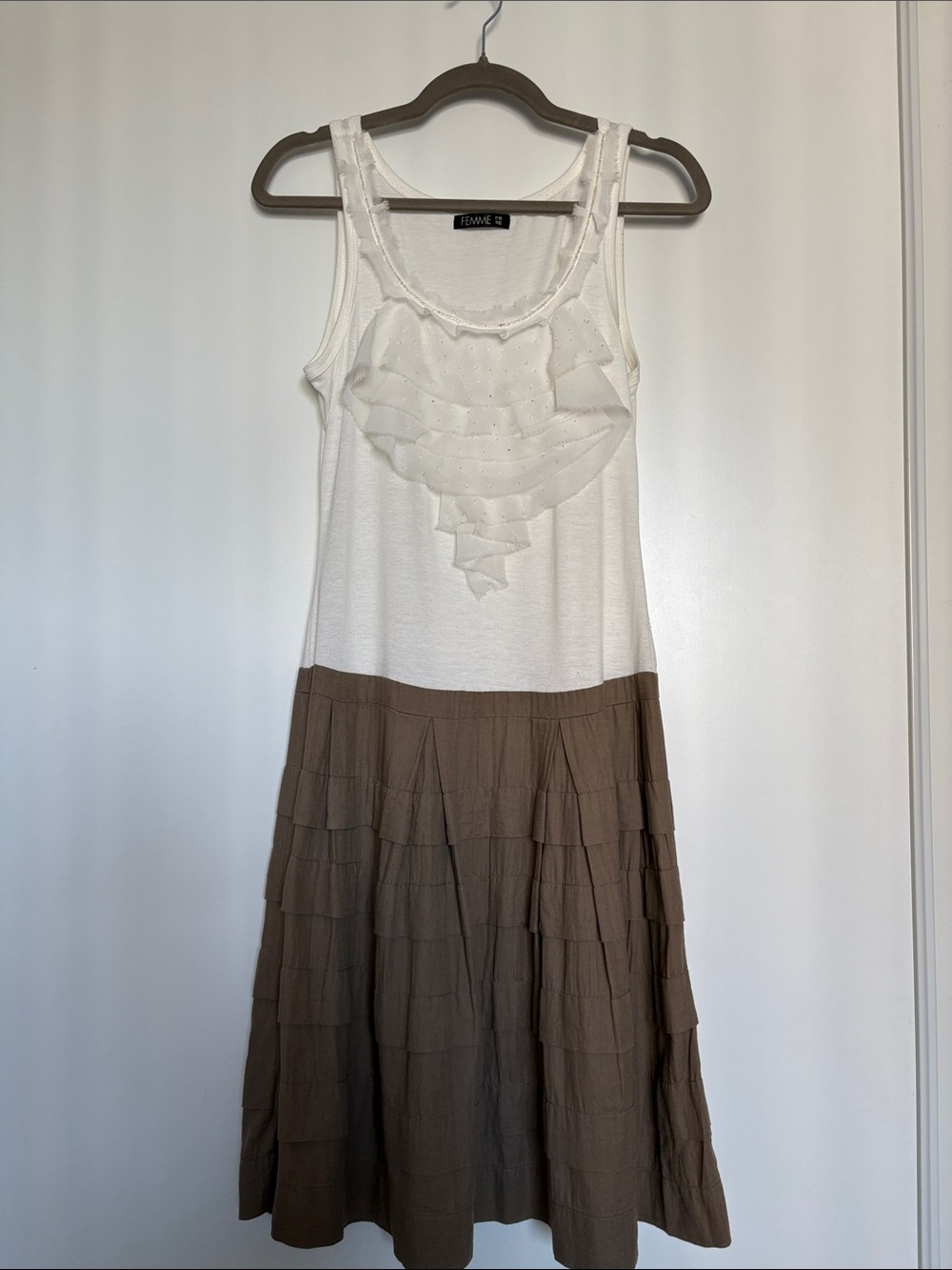 Femme de Carrier Ruffle Chiffon Mid Dress